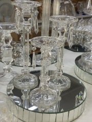 CAM KRİSTAL ŞAMDAN 3 LÜ