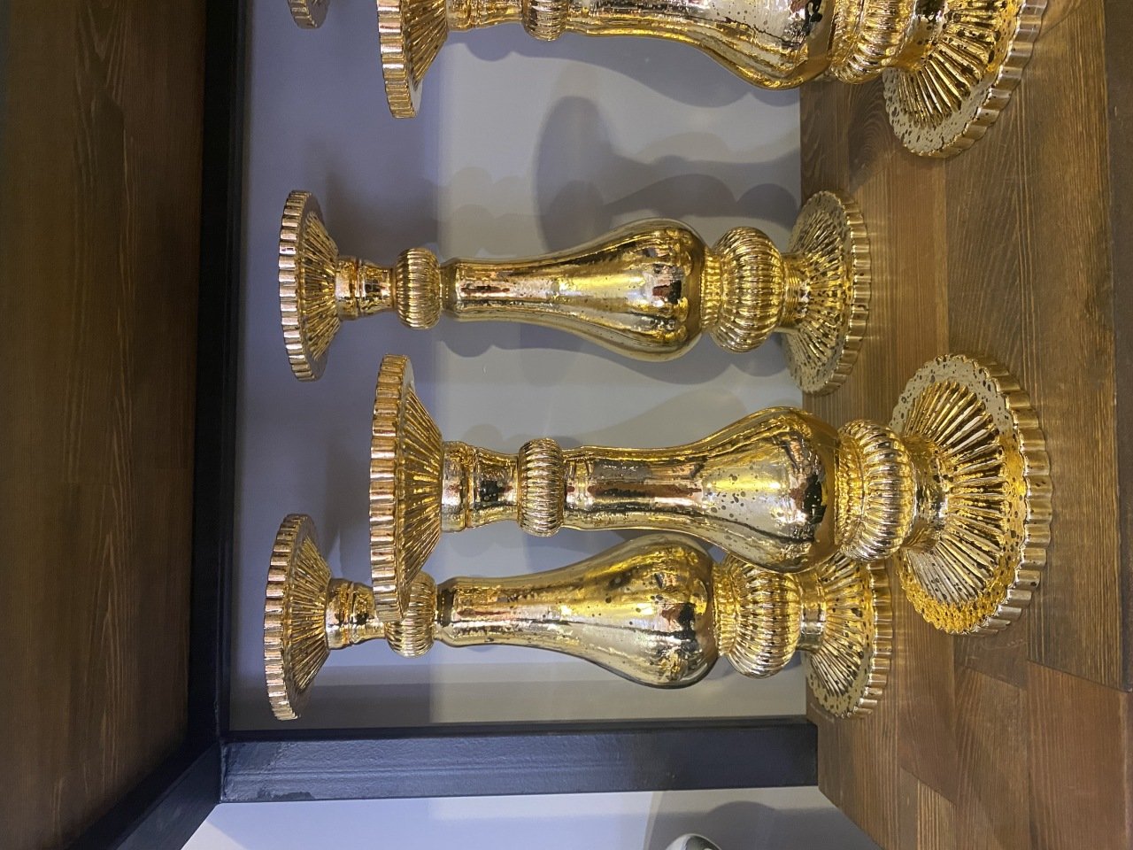 CAM ANTİK  ESKİTME GOLD ŞAMDAN