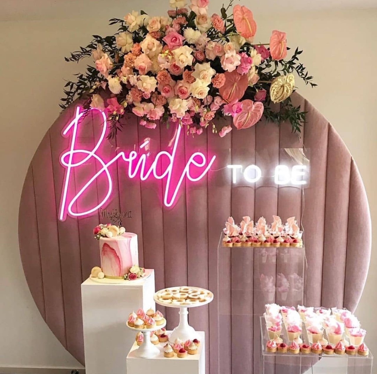 NEON YAZI BRIDE TO BE PEMBE