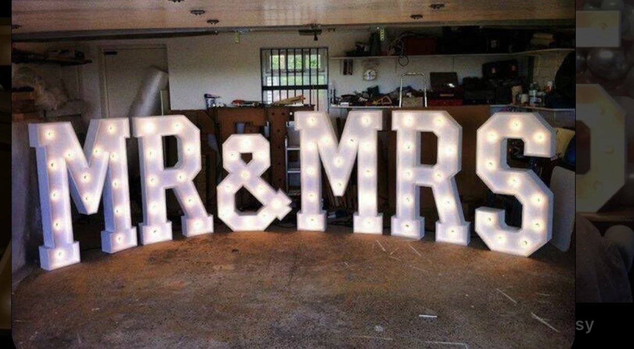 MR & MRS IŞIKLI HARF